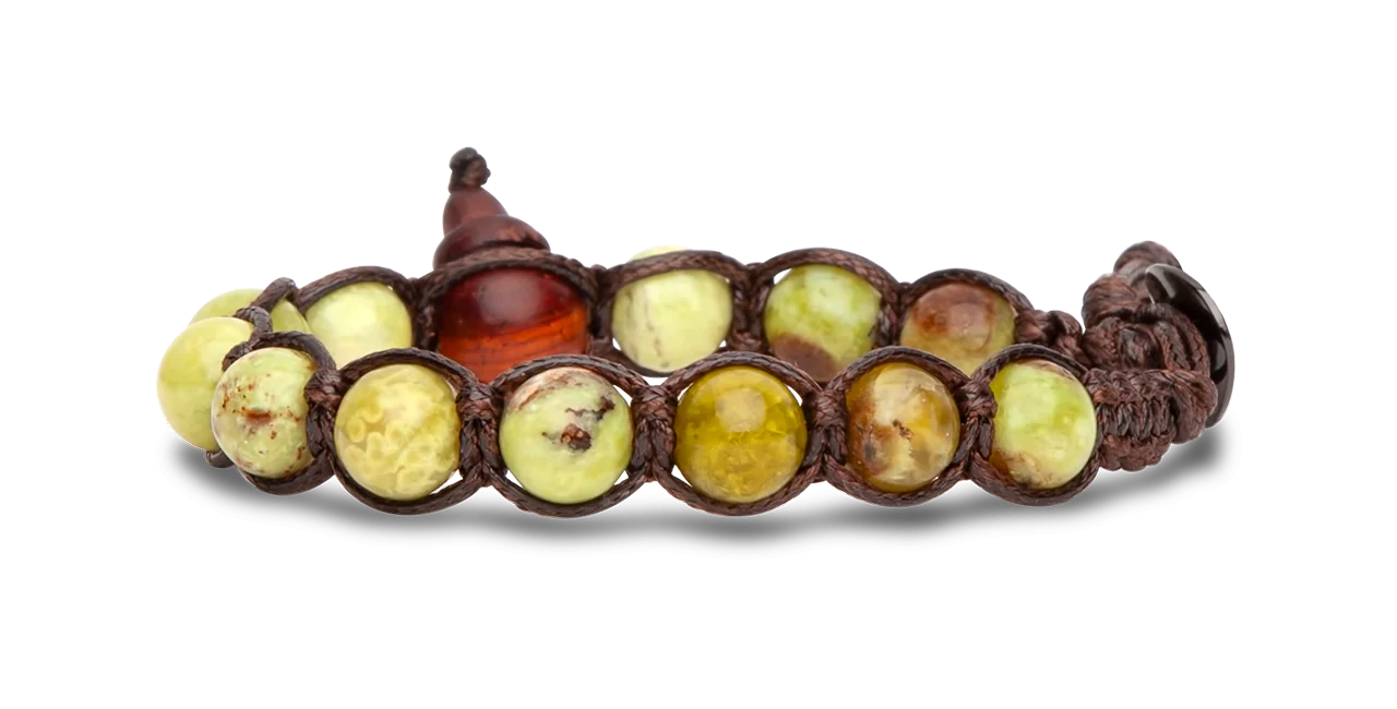 TAMASHII Bracciale Tibetano in Opale Verde Lime BHS900-300