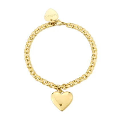 S'AGAPÕ Bracciale in Acciaio con Cuore SSE20