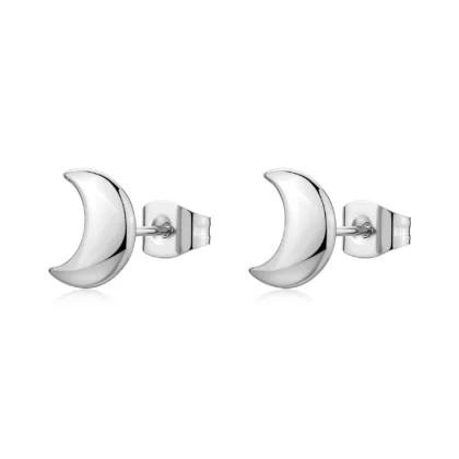 S'AGAPÕ Orecchini in Acciaio con Luna SCK298