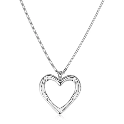 S'AGAPÕ Collana in Acciaio con Cuore SMO01