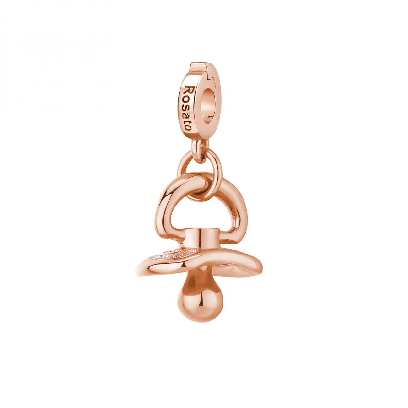 ROSATO Ciondolo Charm Ciuccio in Argento 925 e Zirconi RZ022