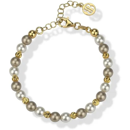 BOCCADAMO Bracciale in Argento e Perle BR479D
