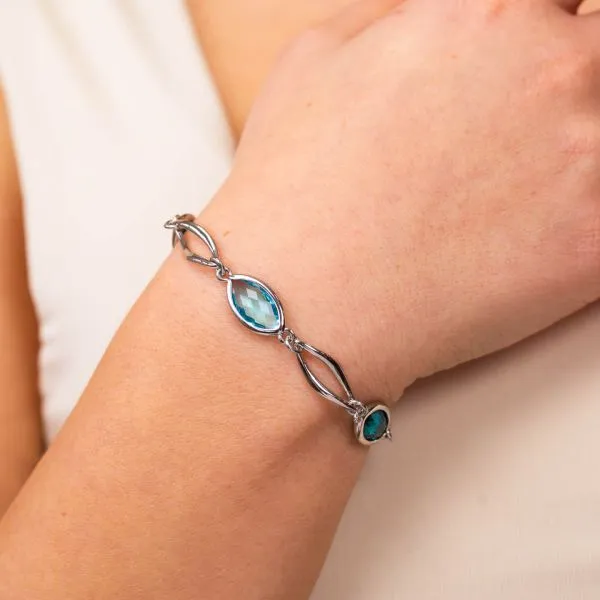 BOCCADAMO Bracciale Bronzo Rodiato con Cristalli XB1059 - immagine 2